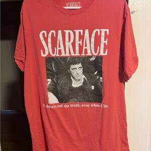 Hybrid & Company Red Scarface Graphic Tee